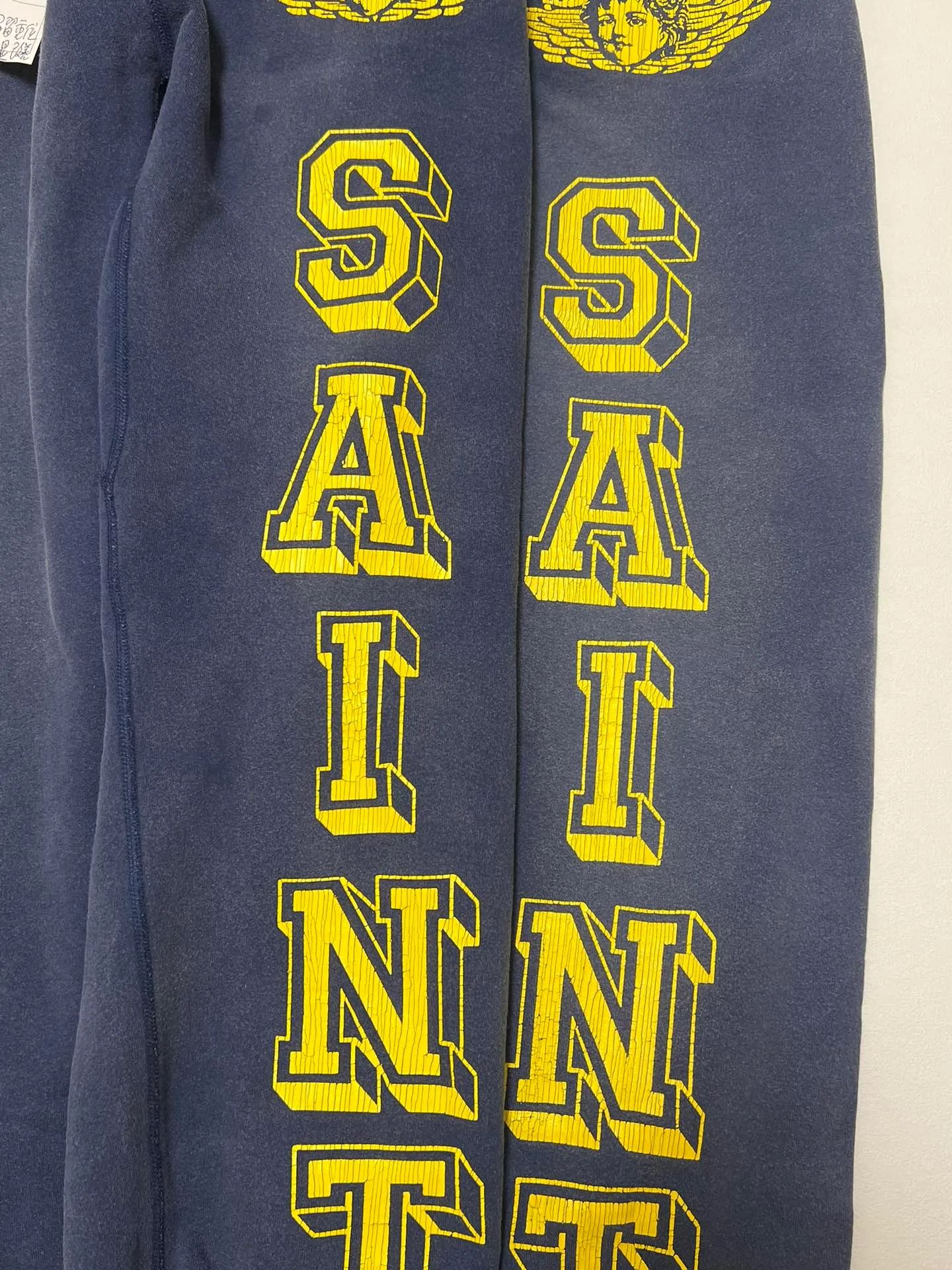 Zp vs proofing SAINT M×××××× ANGEL SWEATER PANTS/NAVY Angel Reborn Blue Sweatpants Washed Blue S-XL